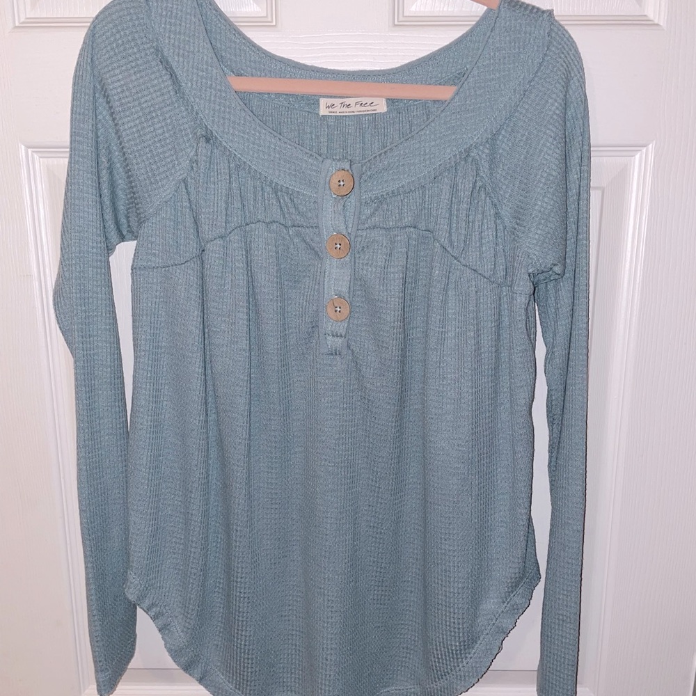 Free People We the Free Bight Blue Tunic
